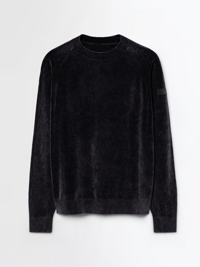 Velvet Techno Wash Round Knit<BR/> W26153 10 RRD 