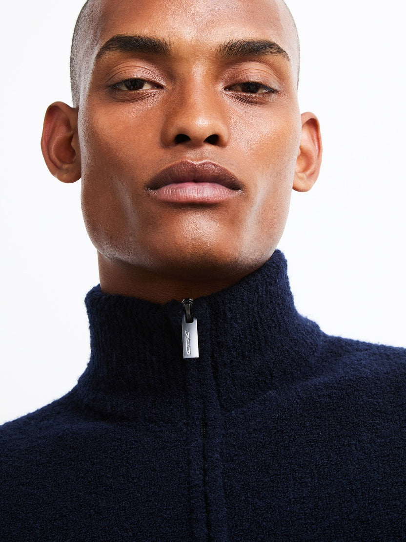 Bouclè Full Zip Knit<BR/> W26164 60 RRD 