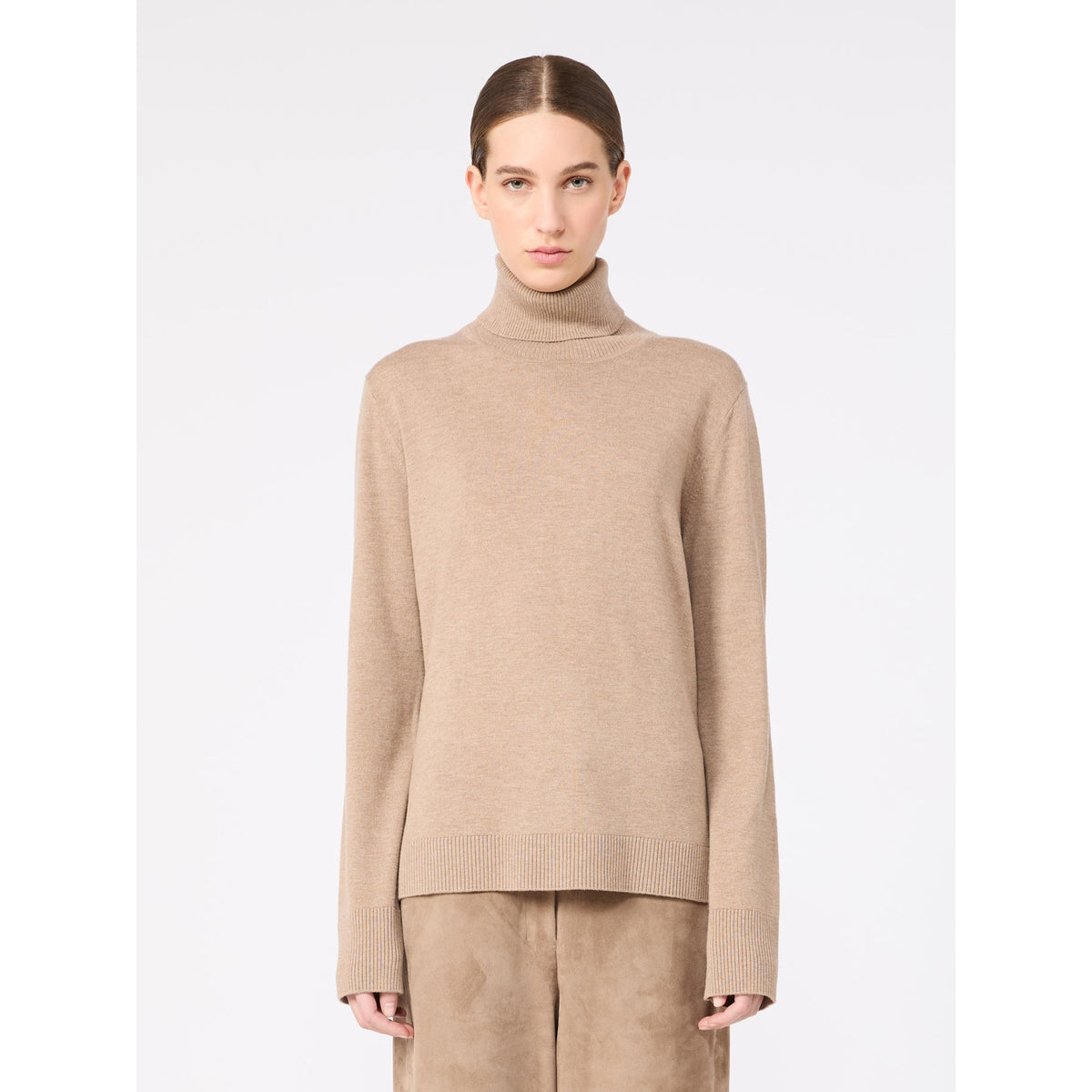 'S MAX MARA<BR/>Dolcevita in lana con toppe logate SMMALLEGRA 002 S MAX MARA 