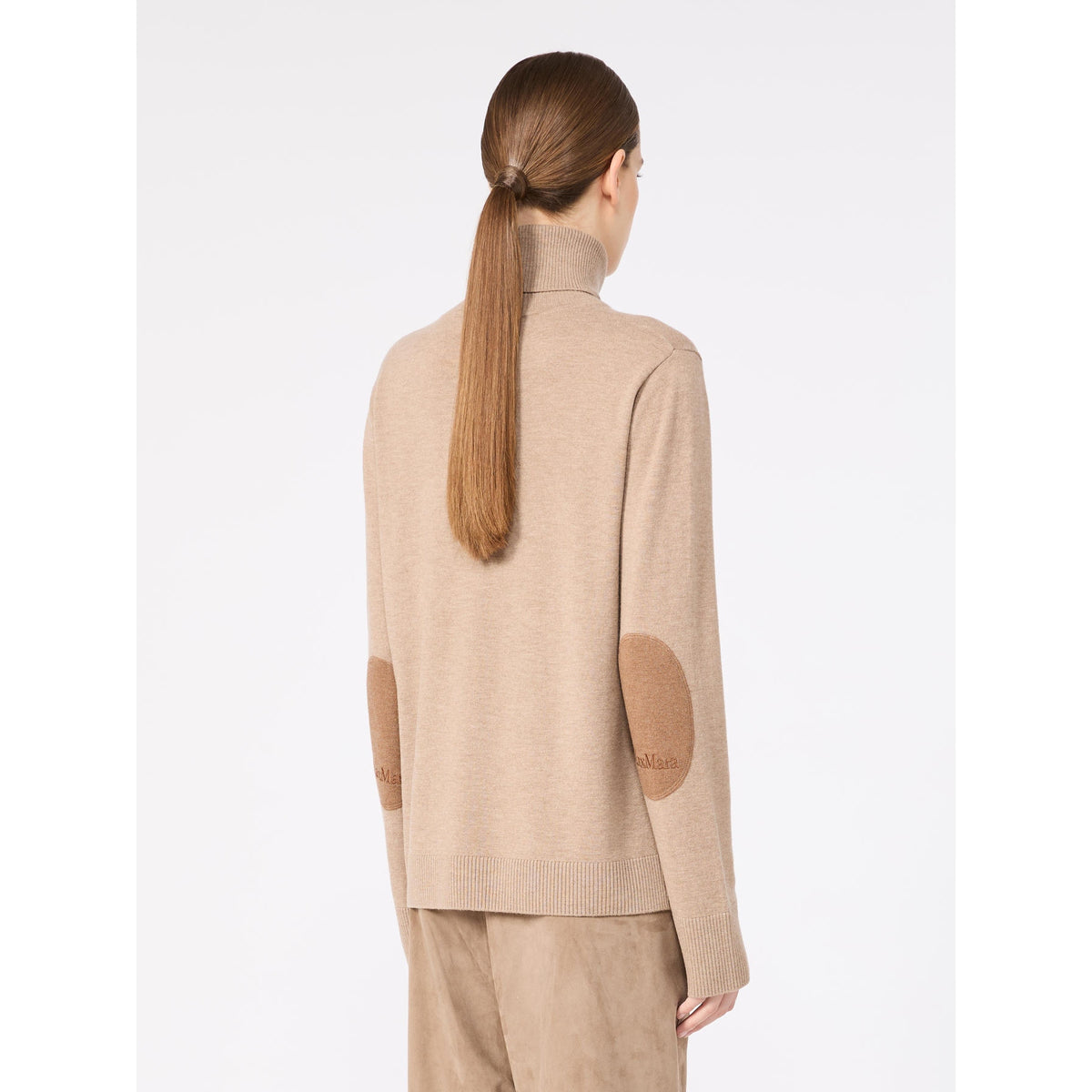 'S MAX MARA<BR/>Dolcevita in lana con toppe logate SMMALLEGRA 002 S MAX MARA 