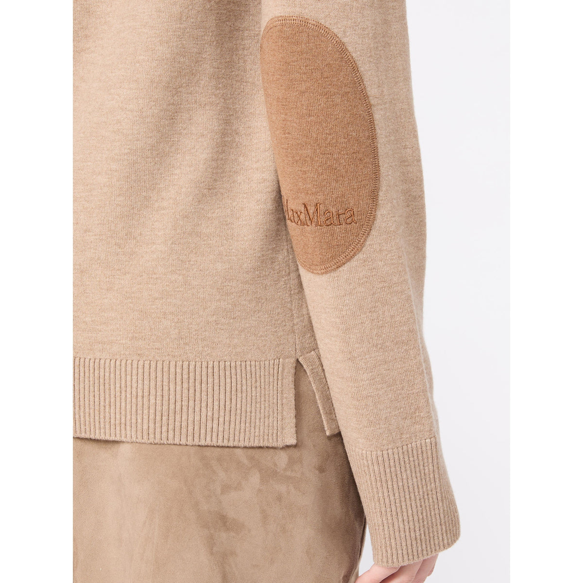 'S MAX MARA<BR/>Dolcevita in lana con toppe logate SMMALLEGRA 002 S MAX MARA 