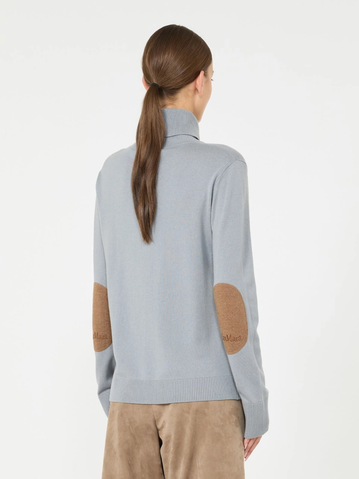 'S MAX MARA<BR/>Dolcevita in lana con toppe logate SMMALLEGRA 008 S MAX MARA 