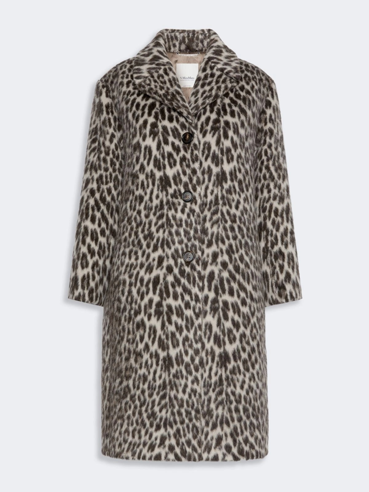 'S MAX MARA<BR/>Cappotto in jacquard dalla texture morbida - Ecru SMMATTILIA 001 S MAX MARA 