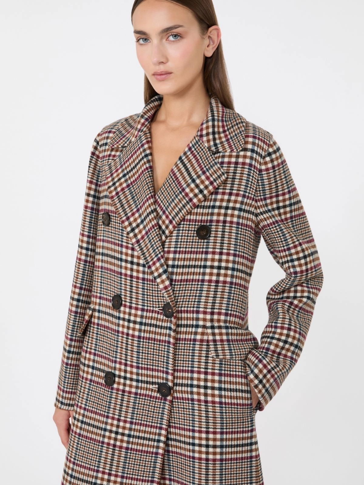 Cappotto in doppio di lana Check SMMCRISTINA 001 S MAX MARA 