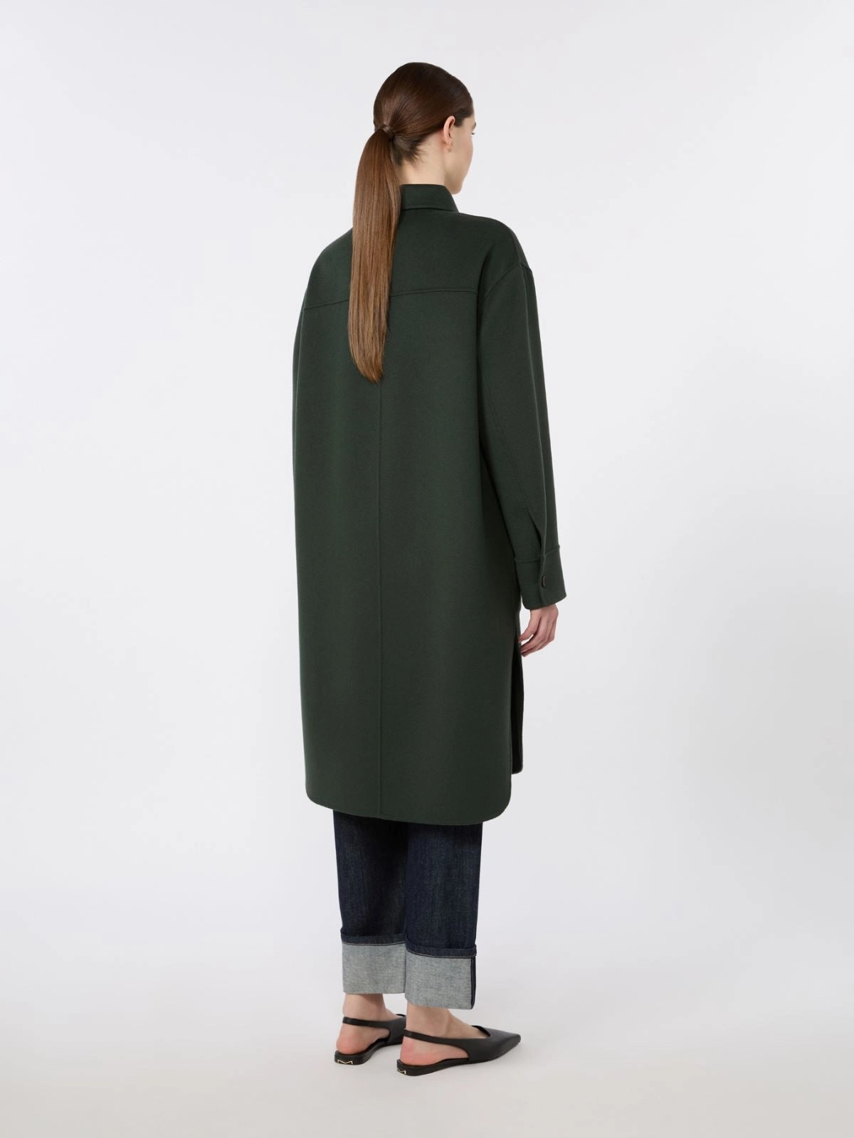 'S MAX MARA Cappotto midi in drap di lana SMMFANTE 018 S MAX MARA 