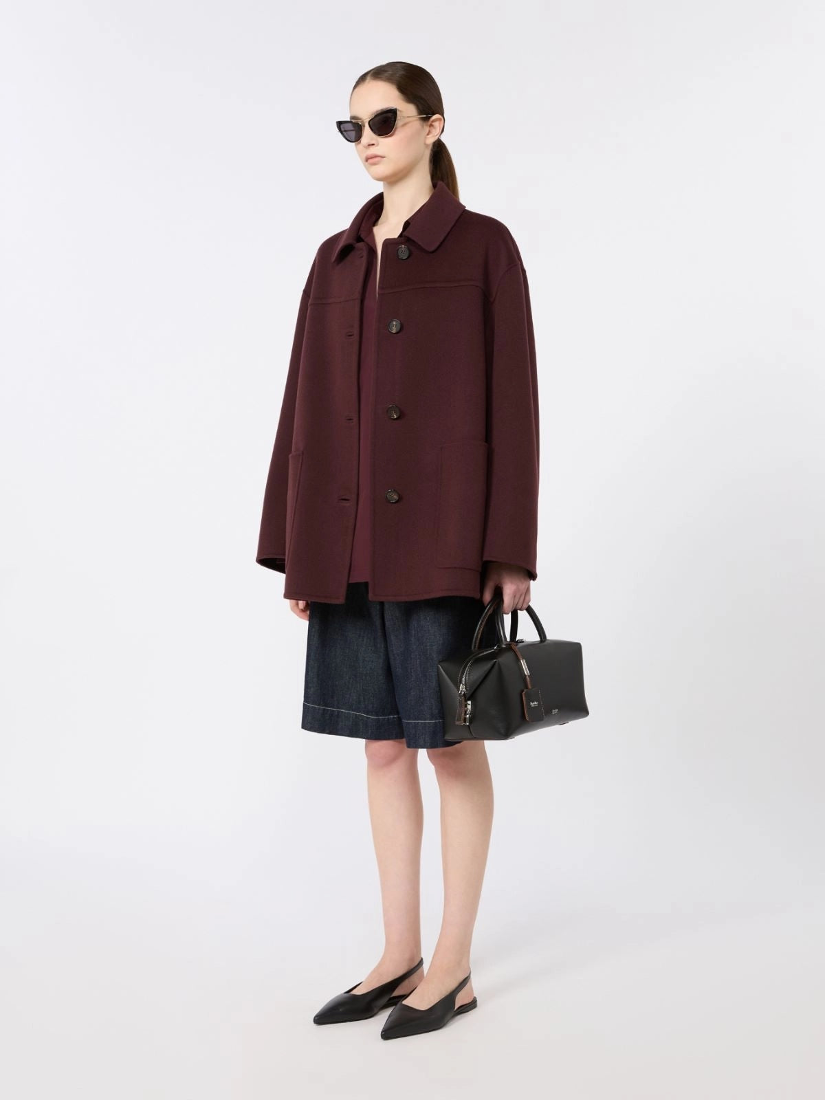 'S MAX MARA Cappotto corto in drap di lana SMMGIUGNO 017 S MAX MARA 