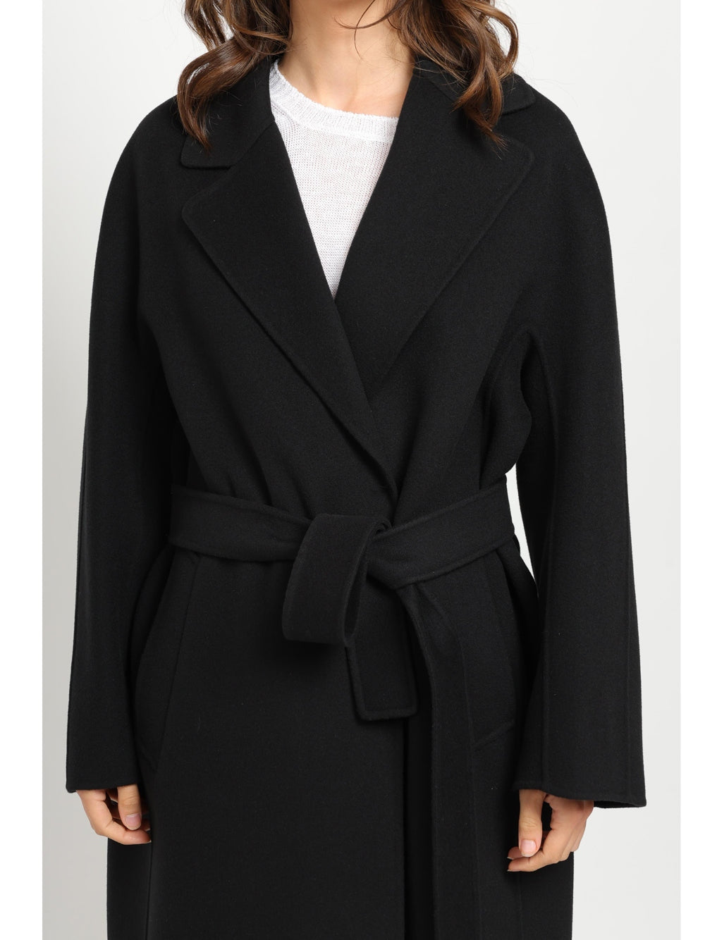 'S MAX MARA Cappotto lungo a vestaglia in drap di lana SMMPENELOPE 013 S MAX MARA 