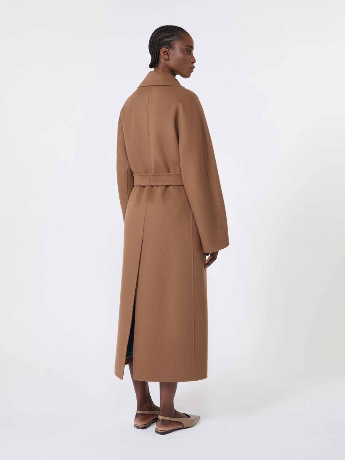 'S MAX MARA Cappotto lungo a vestaglia in drap di lana SMMPENELOPE 041 S MAX MARA 