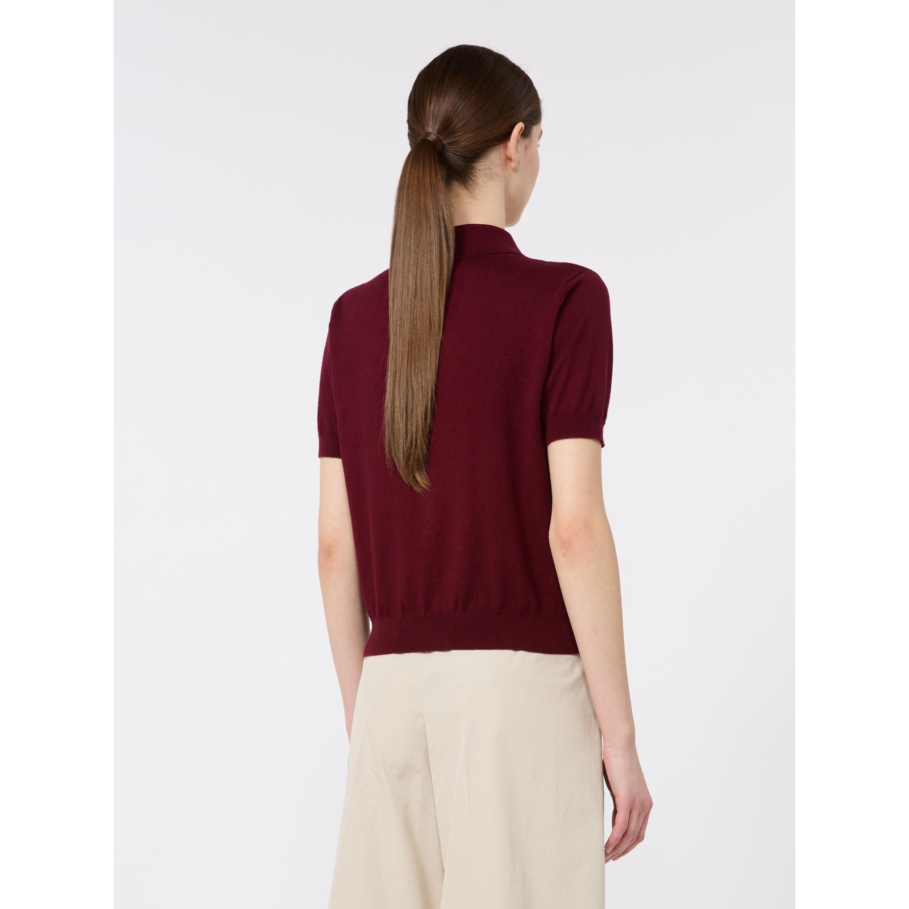 'S MAX MARA Polo in filato di cotone, seta e cachemire SMMPOMPOSA 002 S MAX MARA 