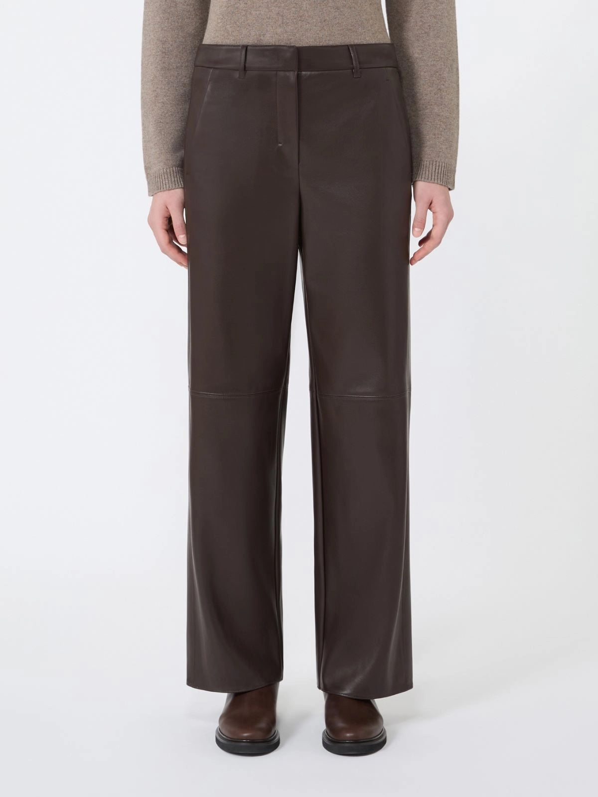 'S MAX MARA Pantalone regular in jersey spalmato SMMSOSPIRO 004 S MAX MARA 