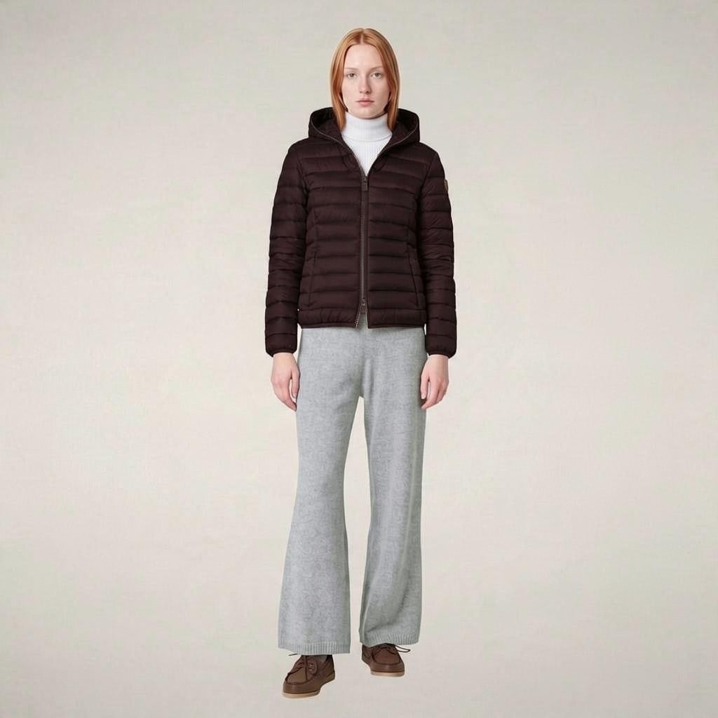 Piumino donna mod. Alexis marrone<BR/> D33620W 40009 SAVE THE DUCK 