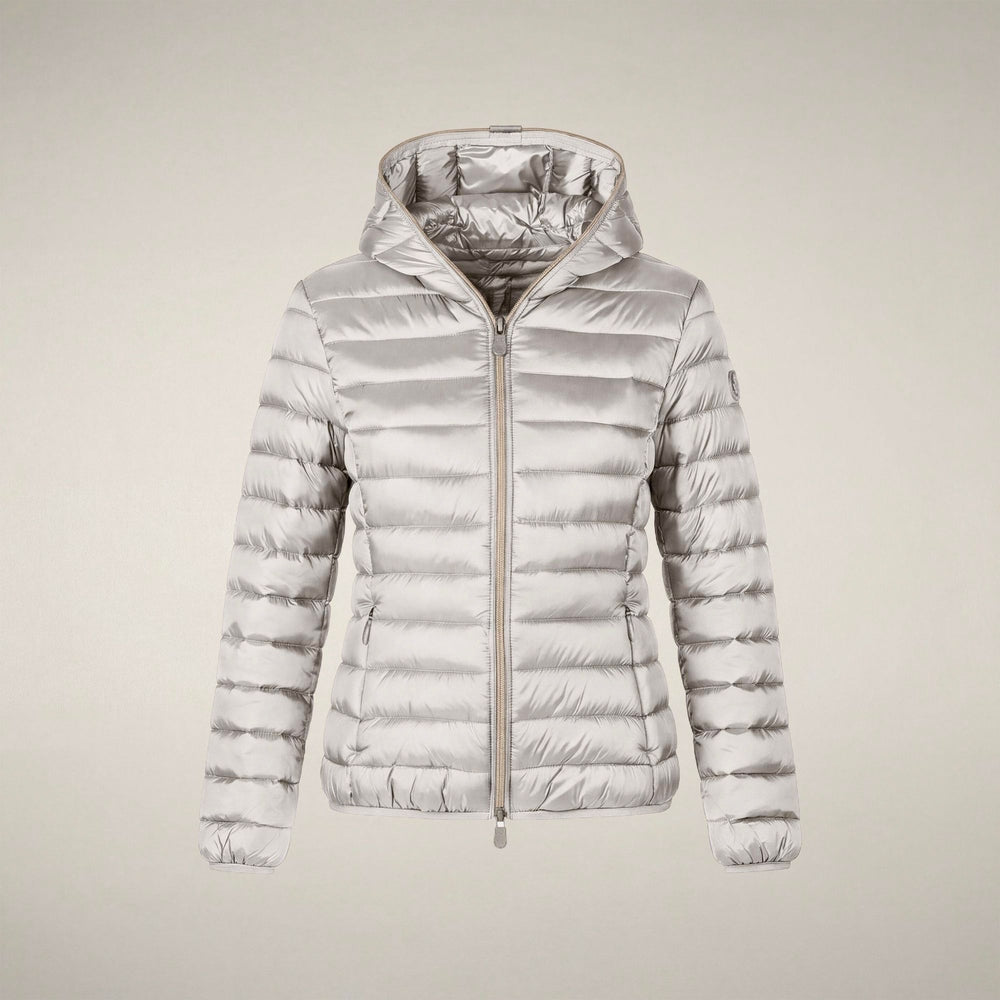 Piumino donna mod. Alexis beige chiaro<BR/> D33620W 40019 SAVE THE DUCK 