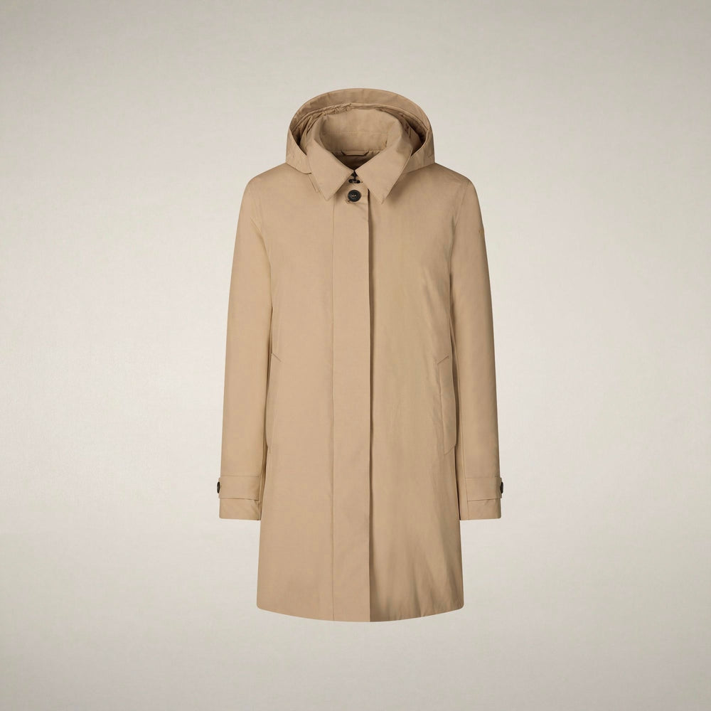 Impermeabile donna mod. Embie beige stardust<BR/> D42023W 40015 SAVE THE DUCK 