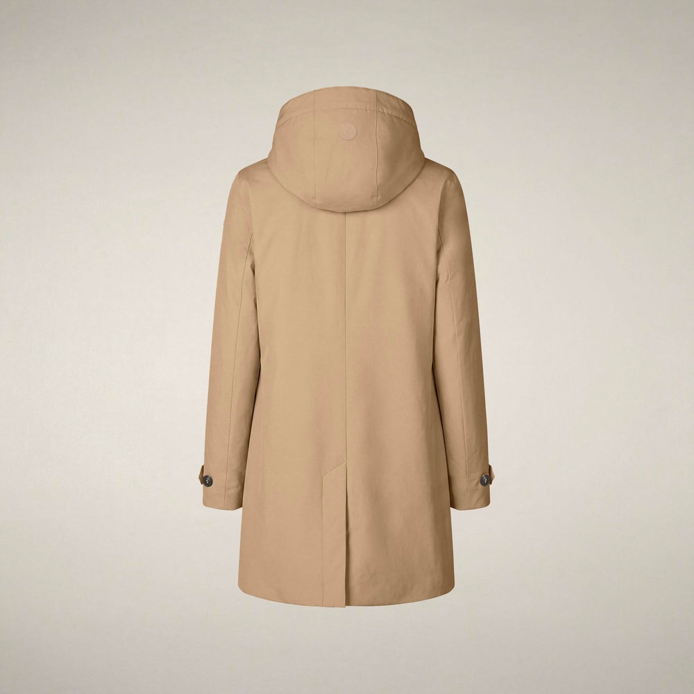Impermeabile donna mod. Embie beige stardust<BR/> D42023W 40015 SAVE THE DUCK 
