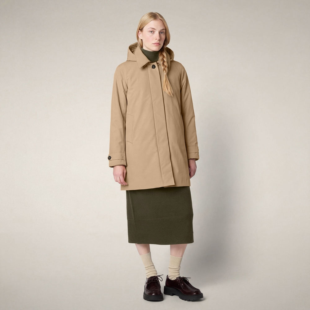 Impermeabile donna mod. Embie beige stardust<BR/> D42023W 40015 SAVE THE DUCK 
