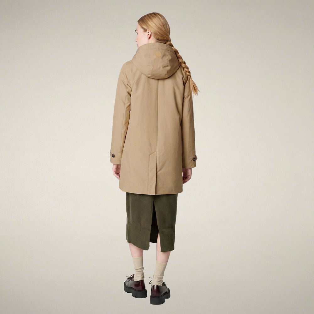 Impermeabile donna mod. Embie beige stardust<BR/> D42023W 40015 SAVE THE DUCK 