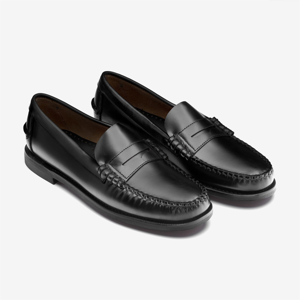 Mocassino Sebago senza lacci in pelle nero da donna 7001530 BLACK SEBAGO 