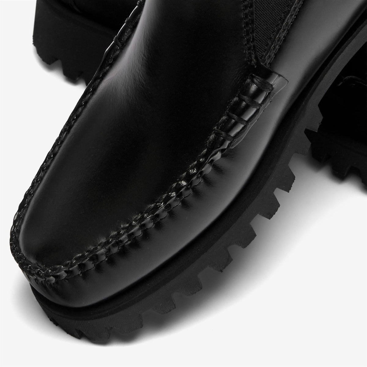 CALLIOPE LUG WOMAN<BR/>Stivaletto Chelsea Sebago con suola carrarmato in pelle nero da donna 72124CW BLACK SEBAGO 