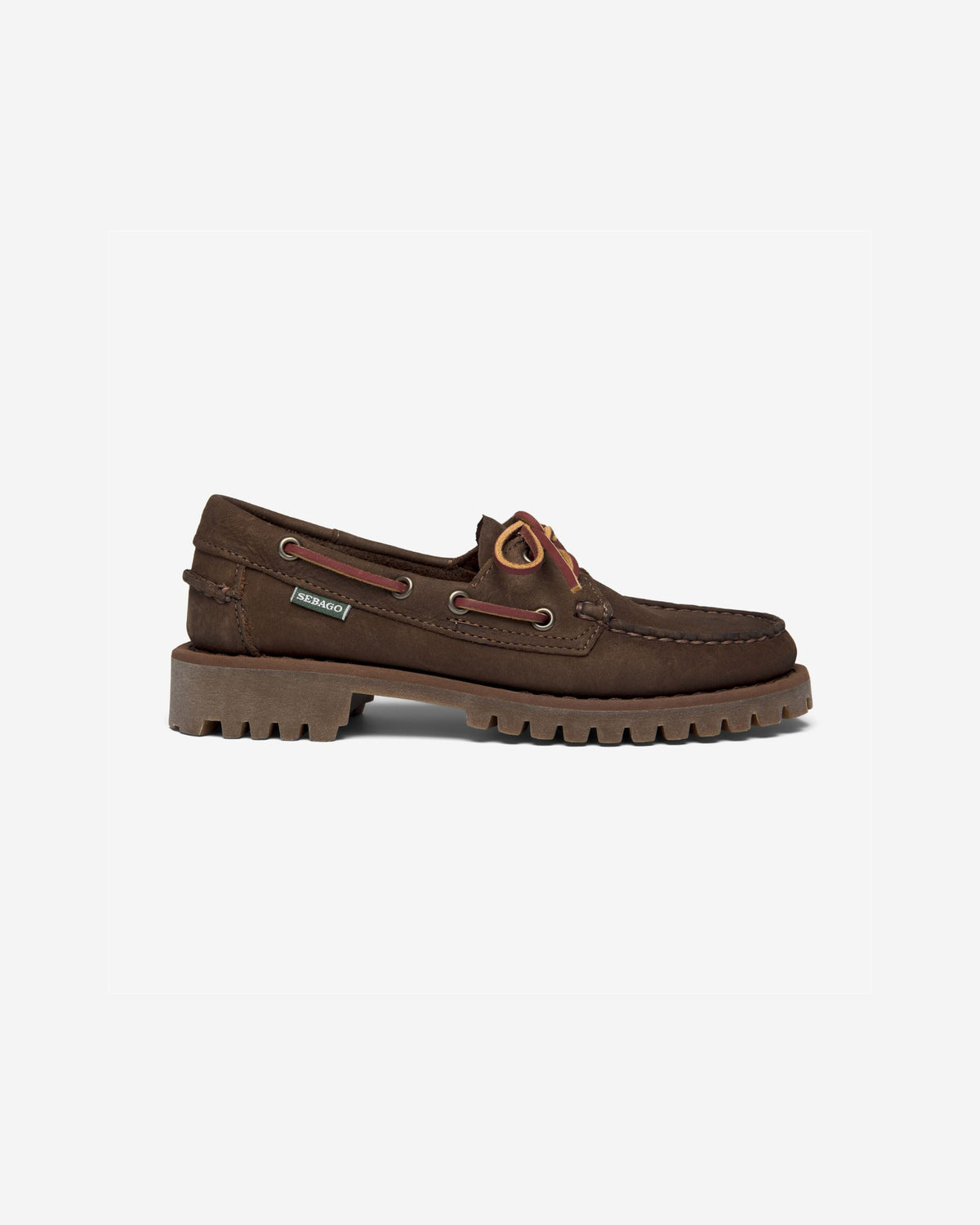 RANGER MUDDY WOMAN<BR/>Mocassino da barca Sebago  in nabuk marrone da donna 75116XW DARK BROWN SEBAGO 