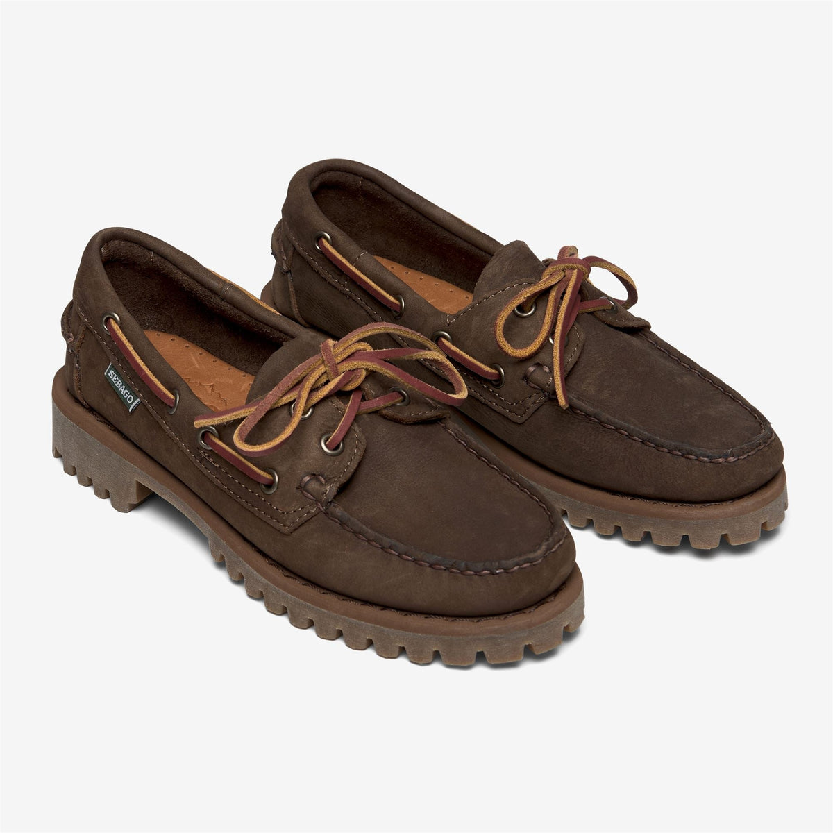 RANGER MUDDY WOMAN<BR/>Mocassino da barca Sebago  in nabuk marrone da donna 75116XW DARK BROWN SEBAGO 