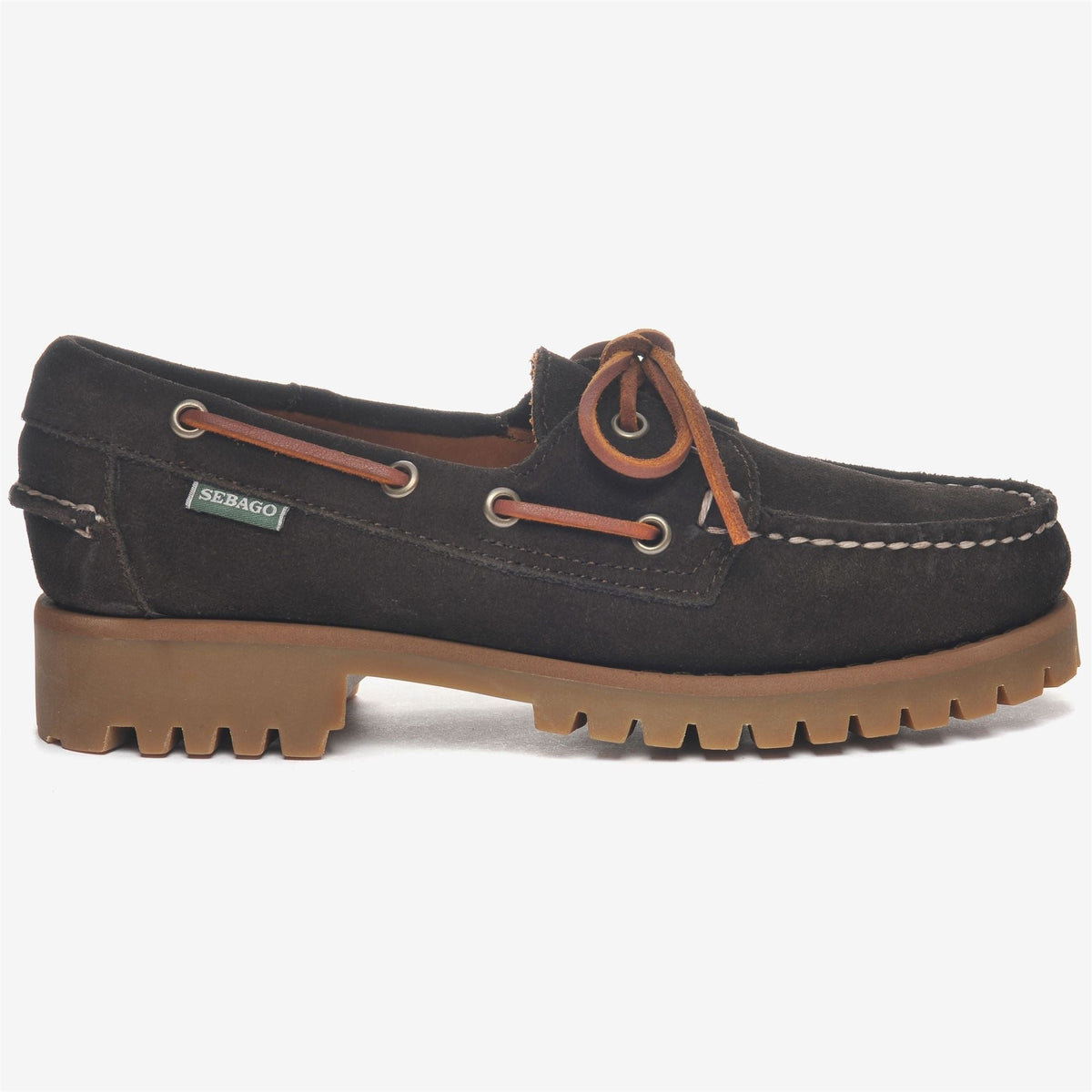 RANGER SUEDE WOMAN<BR/>Mocassino da barca Sebago  in camoscio marrone da donna 75125EW MOKA SEBAGO 