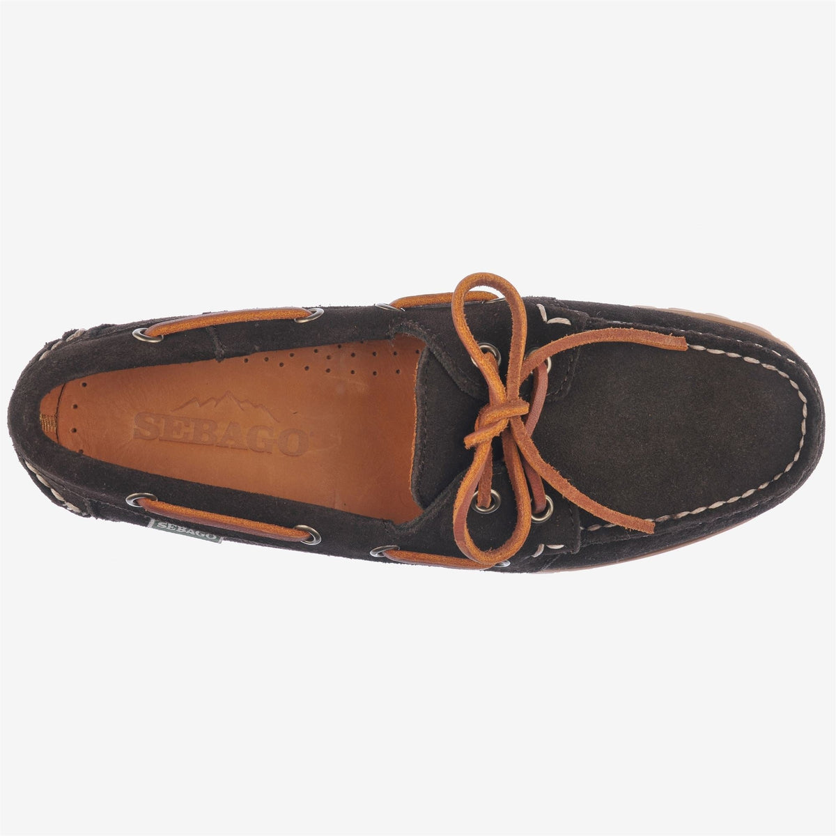 RANGER SUEDE WOMAN<BR/>Mocassino da barca Sebago  in camoscio marrone da donna 75125EW MOKA SEBAGO 