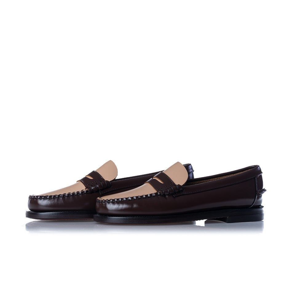 CLASSIC DAN PIGMENT WOMAN<BR/>Mocassino Sebago senza lacci in pellemarrone da donna 76112KW BROWN SEBAGO 