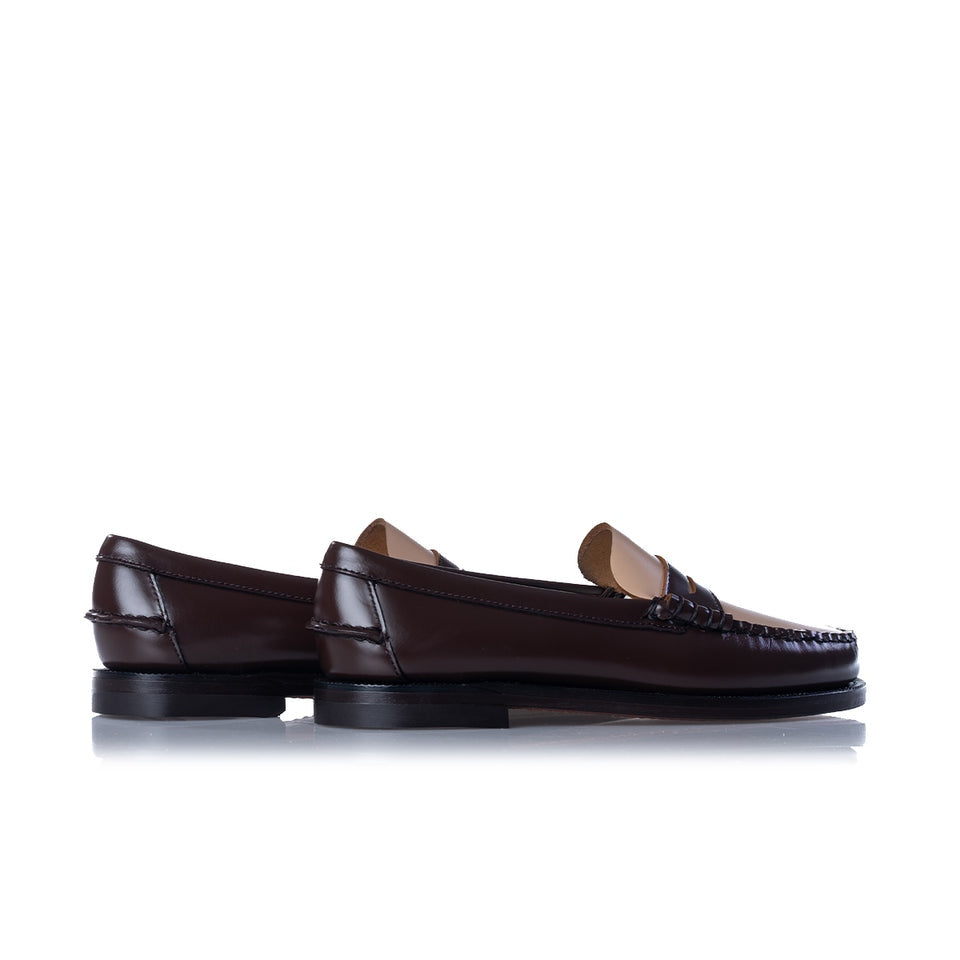 CLASSIC DAN PIGMENT WOMAN<BR/>Mocassino Sebago senza lacci in pellemarrone da donna 76112KW BROWN SEBAGO 