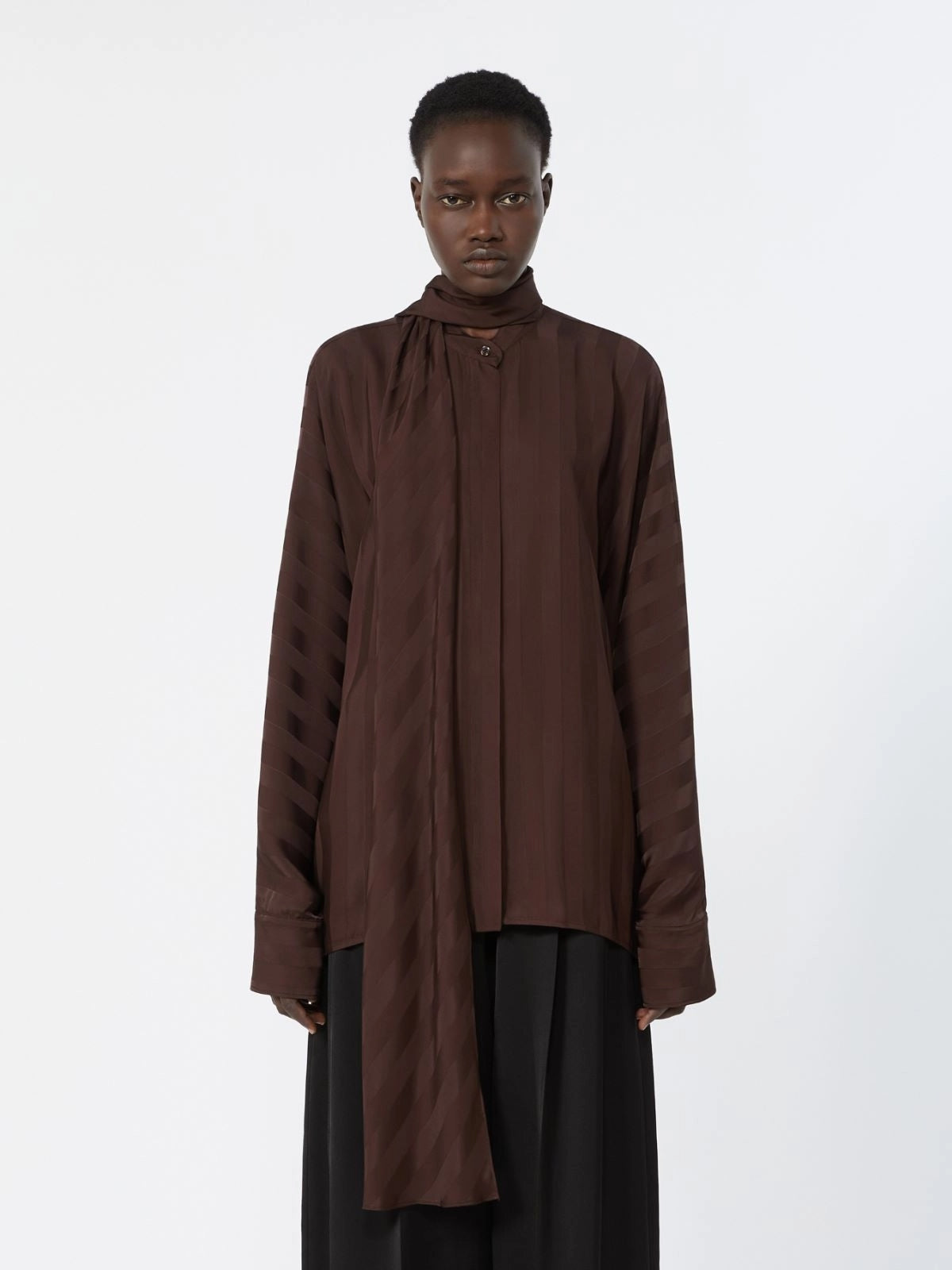 SPORTMAX<BR/>Camicia over a kimono - Cioccolato SPXCORSARO 003 SPORTMAX 