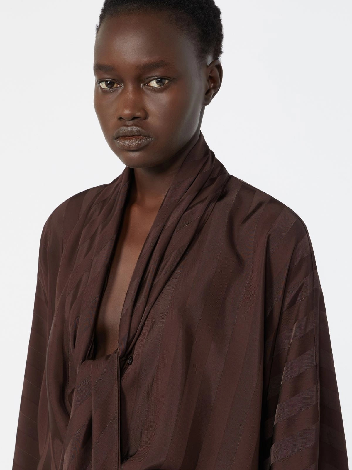 SPORTMAX<BR/>Camicia over a kimono - Cioccolato SPXCORSARO 003 SPORTMAX 