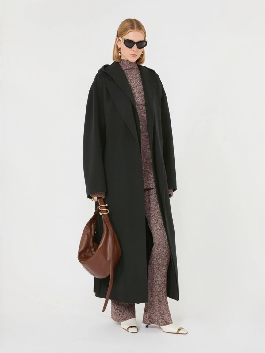 SPORTMAX<BR/>Cappotto over in pura lana - Nero SPXOLMO 013 SPORTMAX 
