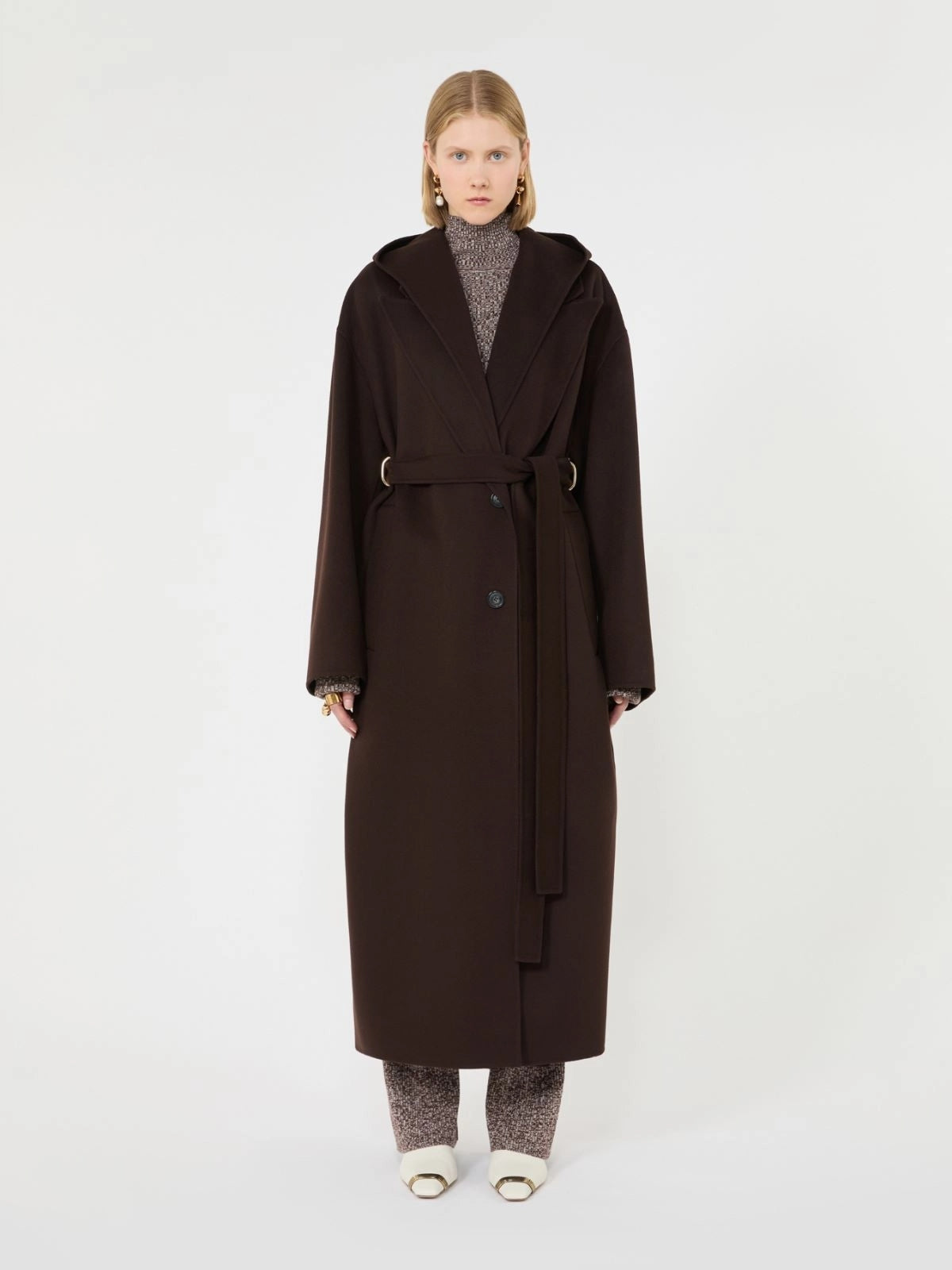 SPORTMAX<BR/>Cappotto over in pura lana - Cioccolato SPXOLMO 038 SPORTMAX 