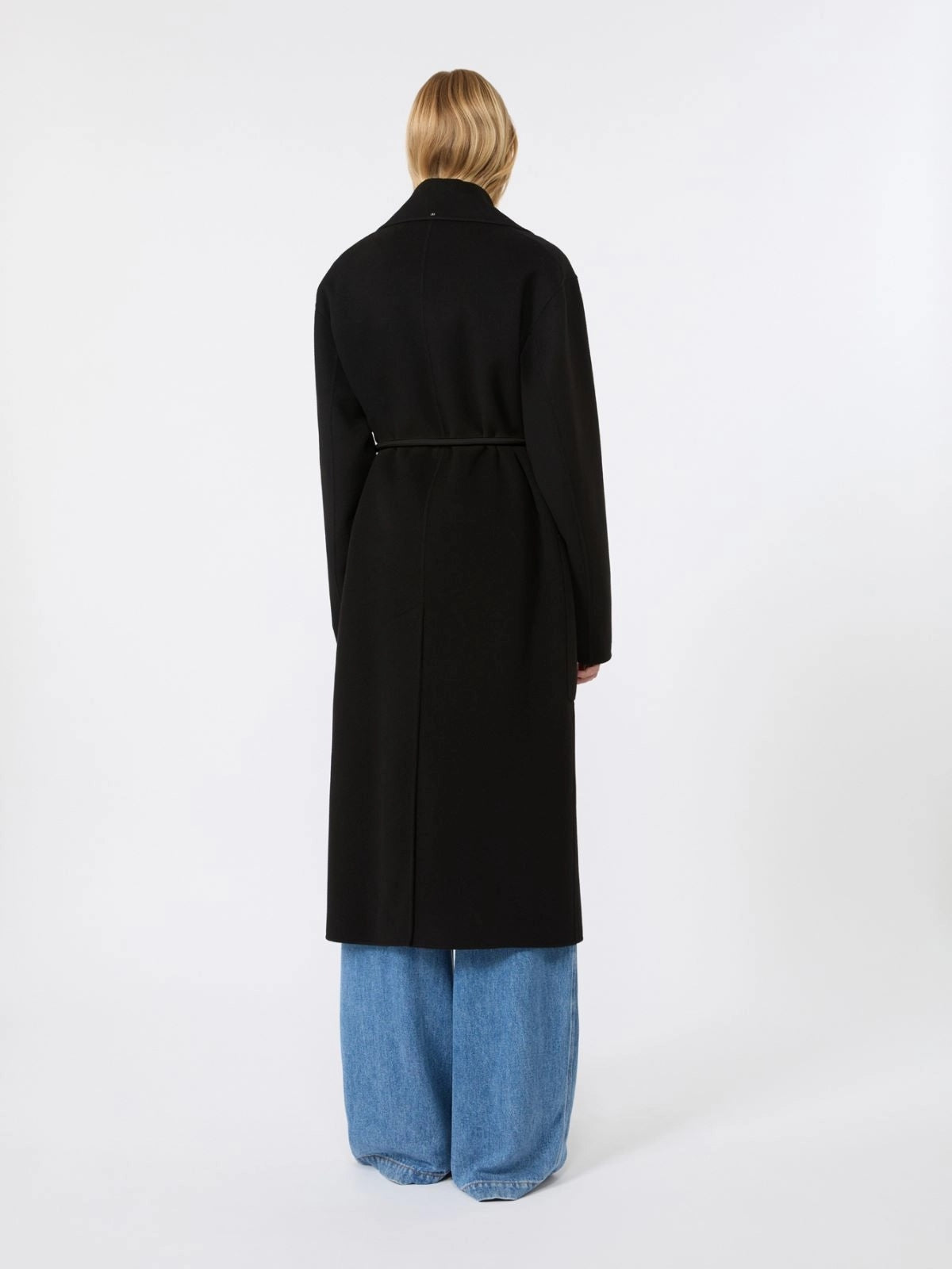 SPORTMAX<BR/>Cappotto oversize in double di lana - Nero SPXZANNATA 013 SPORTMAX 