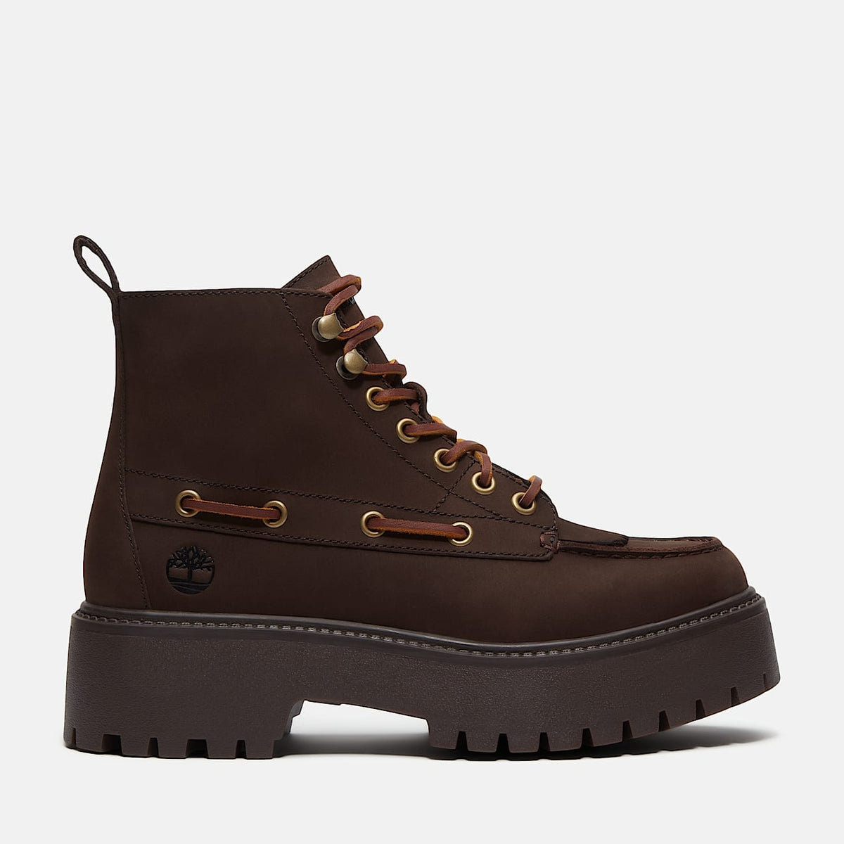 Stivale Sfrangiato con Plateau Stone Street da Donna in marrone scuro TB0A27YZ EIW1 TIMBERLAND 