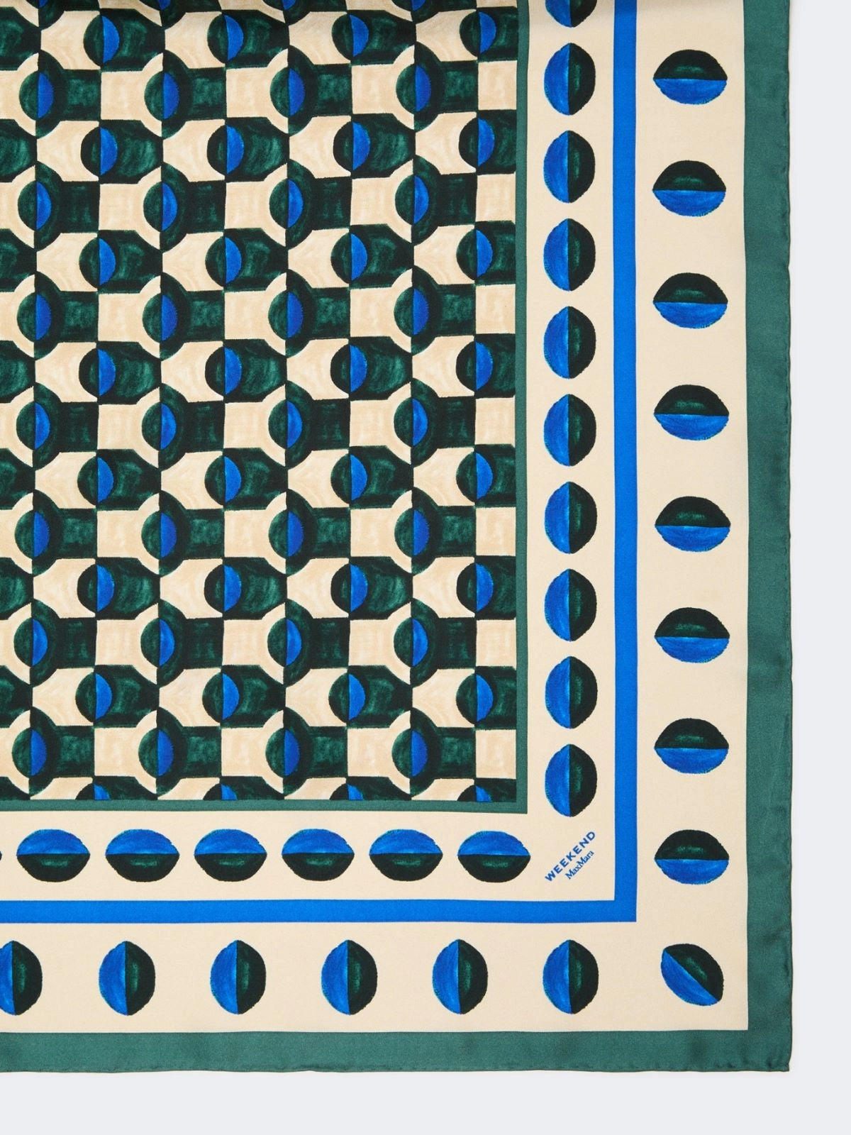 WEEKEND Foulard in seta stampata - VERDE SCURO WKAONESTO 002 WEEKEND 