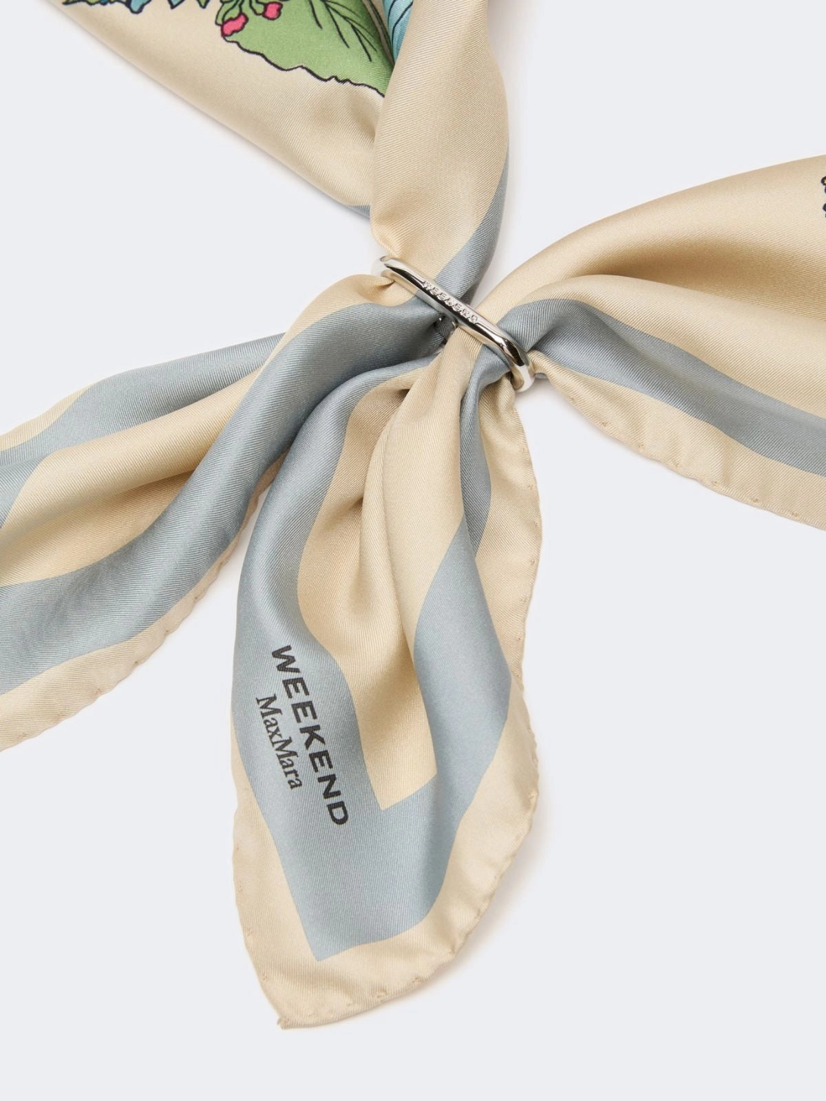 WEEKEND Foulard in twill di seta fantasia - BEIGE WKAONESTORING 001 WEEKEND 