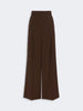 Pantalone in tela di lana - MARRONE SCURO
