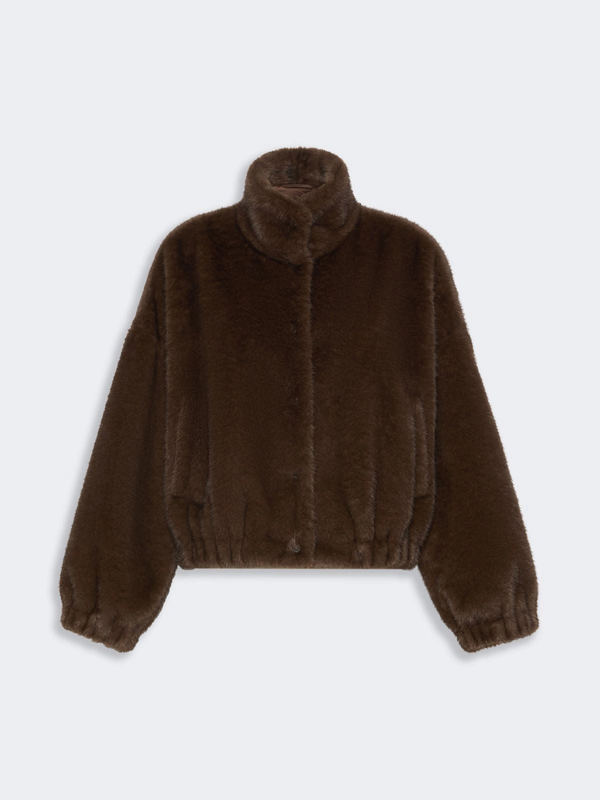 Giacca corta dalla texture soffice - MARRONE<BR/> WKDANEMONE 001 WEEKEND 