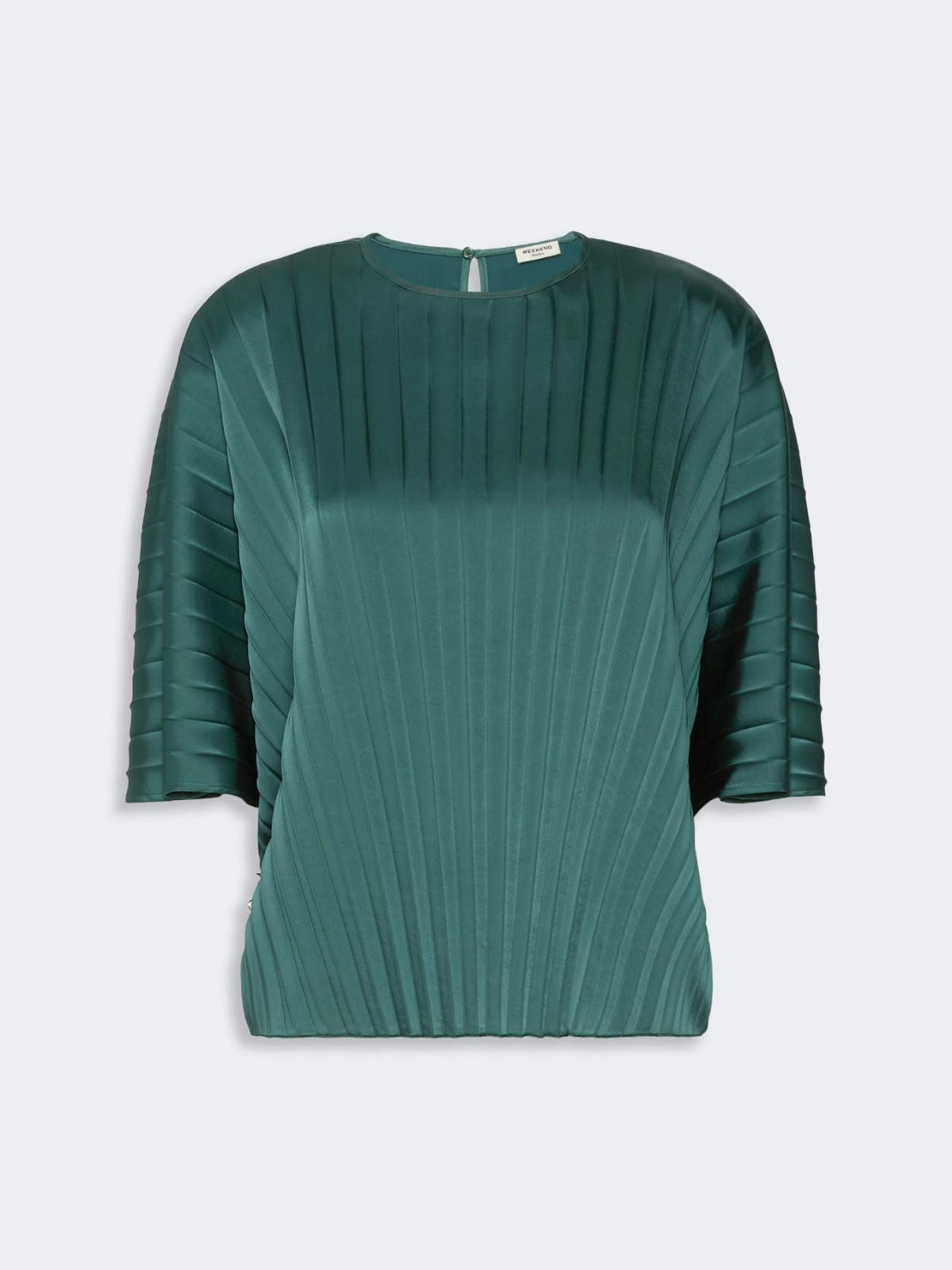 Blusa ampia in raso plissé - VERDE SCURO WKDAUREO 011 WEEKEND 