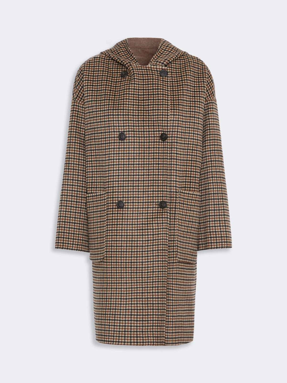 Cappotto in doppio drap di lana - MARRONE<BR/> WKDBALTA 001 WEEKEND 