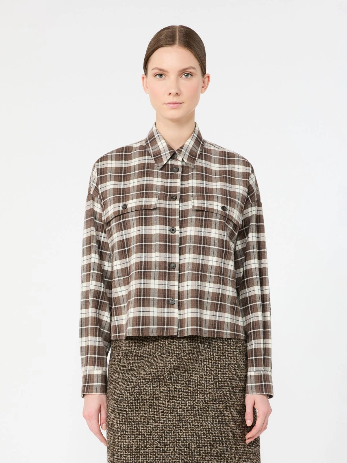 WEEKEND Camicia in flanella a quadri - MARRONE WKDBERLINA 001 WEEKEND 