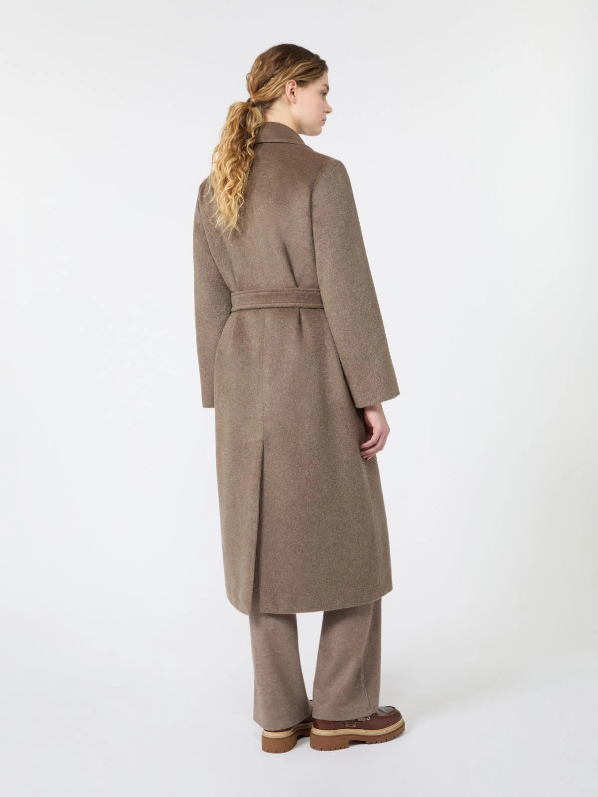 WEEKEND Cappotto lungo in orsetto di lana e alpaca - MARRON GLACE' WKDBRONTE 025 WEEKEND 
