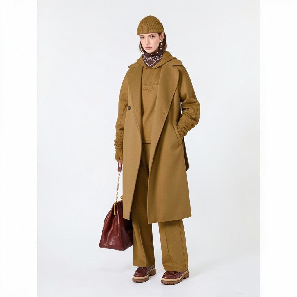 WEEKEND Cappotto in drap di cachemire - CAMMELLO WKDCASCIA 011 WEEKEND 