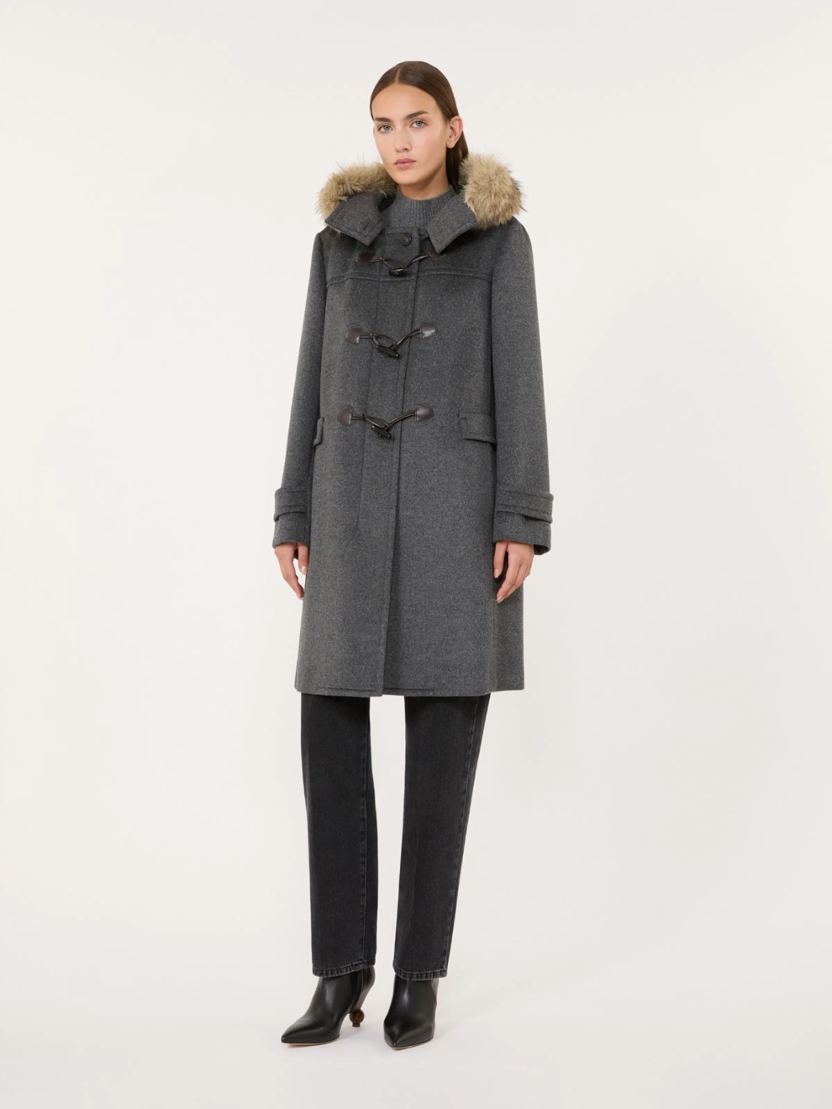 Cappotto in doppio drap di lana - GRIGIO MEDIO WKDEPICA 022 WEEKEND 