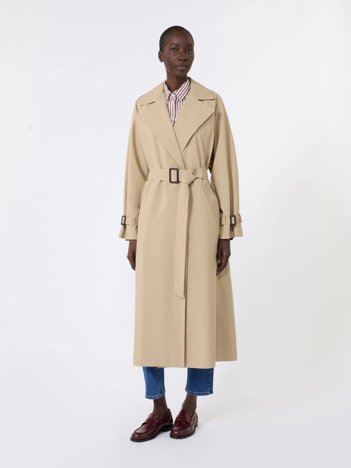 WEEKEND Trench lungo in tela tecnica antigoccia - BEIGE WKDFATTO 001 WEEKEND 