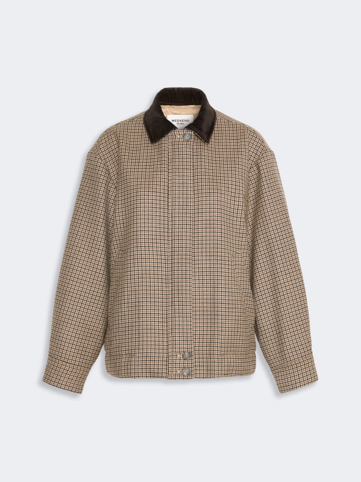 WEEKEND Giacca bomber in lana Pied de Poule - MARRONE<BR/> WKDFESTA 001 WEEKEND 