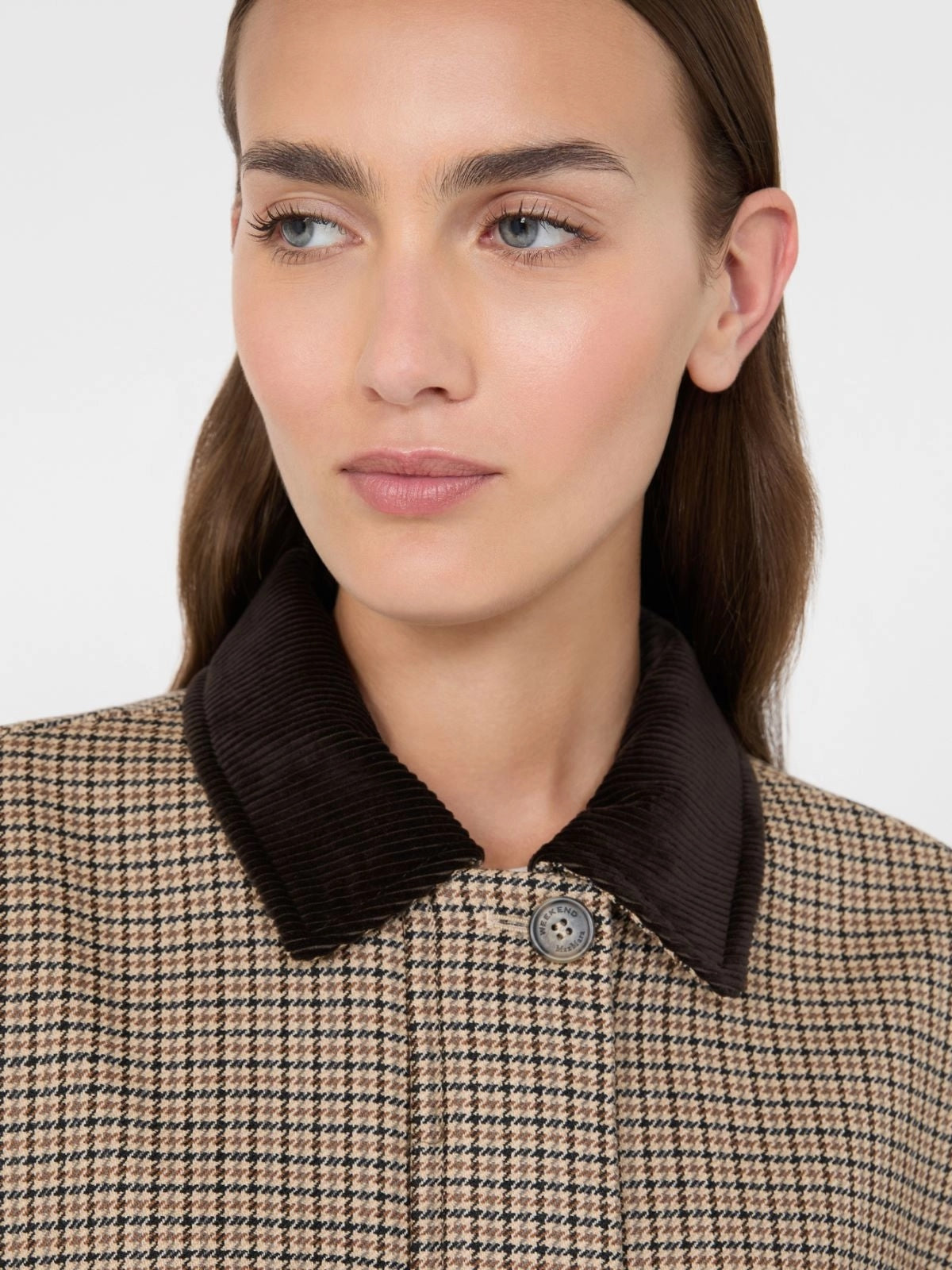 WEEKEND Giacca bomber in lana Pied de Poule - MARRONE<BR/> WKDFESTA 001 WEEKEND 