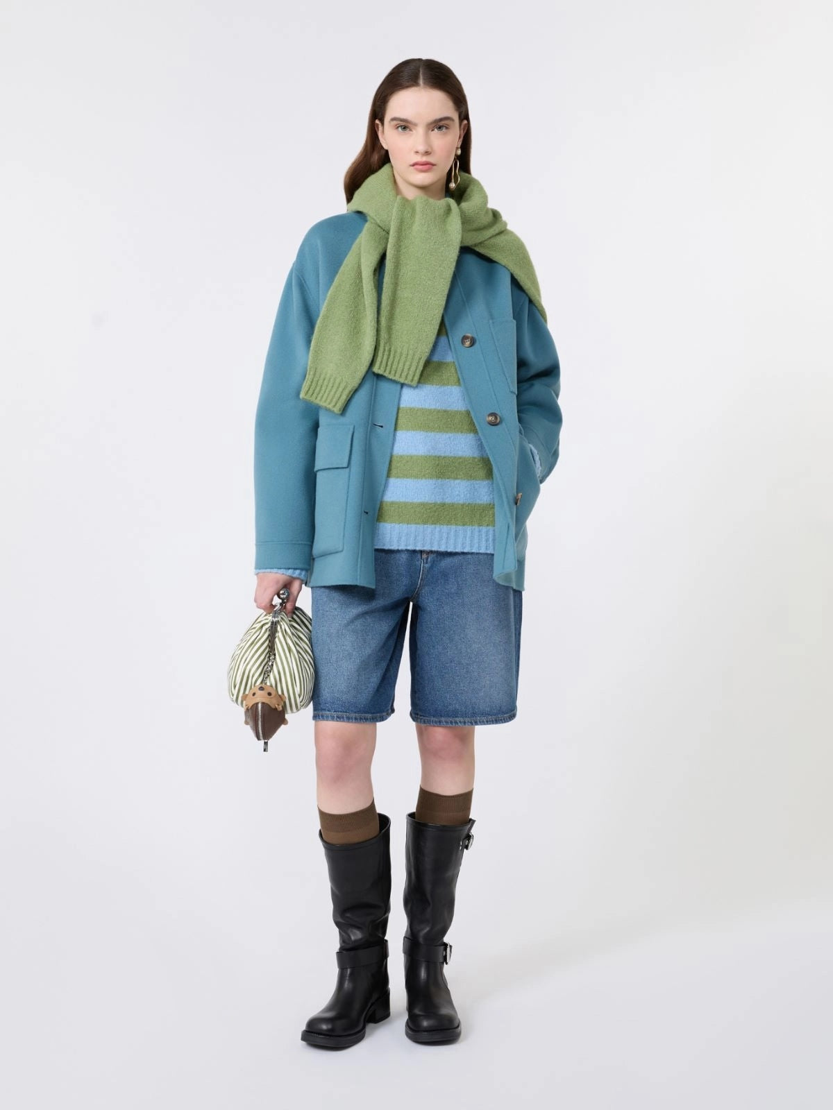 WEEKEND Giacca in doppio di lana - AZZURRO<BR/> WKDFOLK 046 WEEKEND 