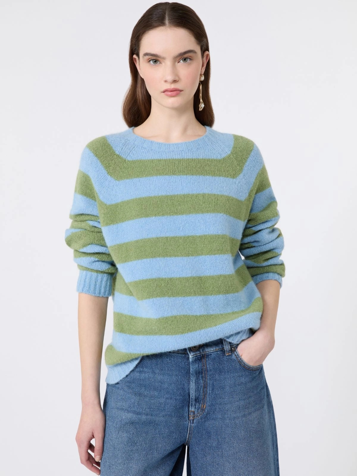 WEEKEND Maglia in alpaca e cotone - AZZURRO WKDGHIACCI 007 WEEKEND 