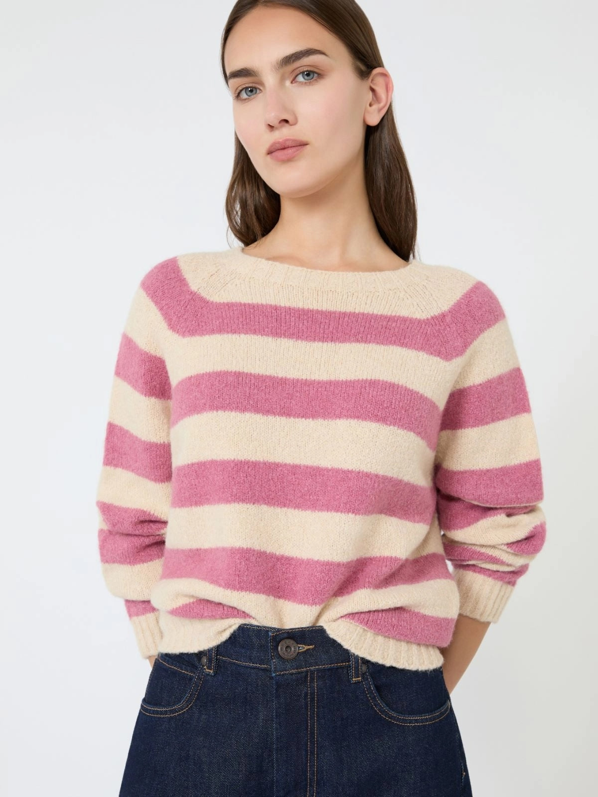 WEEKEND Maglia in alpaca e cotone - LAMPONE<BR/> WKDGHIACCI 008 WEEKEND 